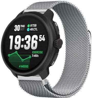 Everyday Crate Suunto Race 2 Milanese Magnetic Stainless Steel Watch Band Replacement Strap silver