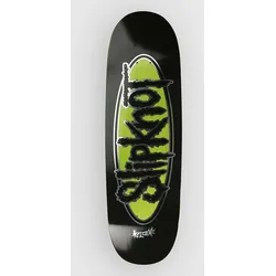 Welcome X Slipknot Oval Logo on Boline2.0 - 9.5"" Skateboard Deck black / green stain Gr. Uni