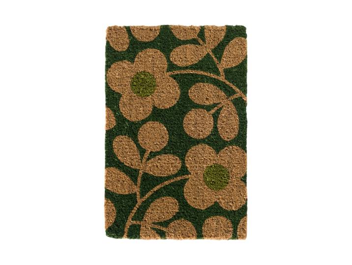 Designer Fussmatte „Steam Sprig Emerald“ 60 x 40 cm Natural, Dunkelgrün ORLA KIELY