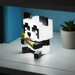 Paladone Minecraft Panda Nachtlicht, LED Beleuchtung, Bambusdetail, Batteriebetrieben