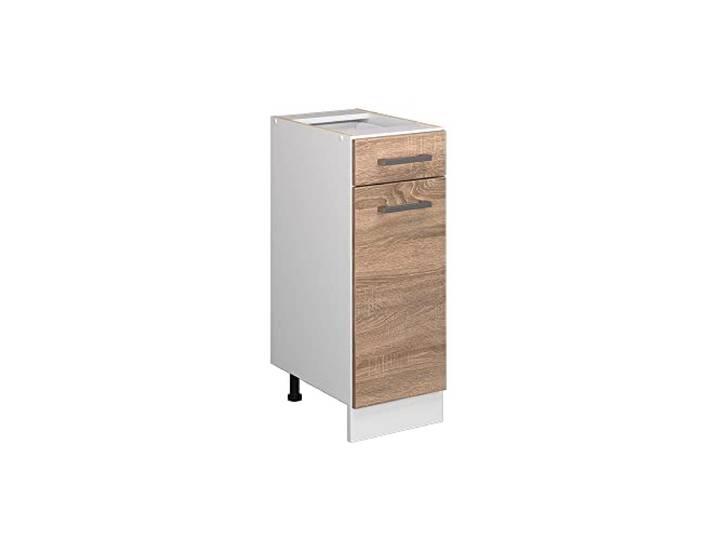 Vicco Unterschrank R-Line , Sonoma 30 cm mit Schublade, ohne Arbeitsplatte, geeignet zur platzsparenden Aufbewahrung in Küchenzeilen