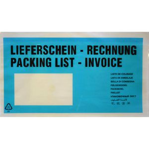 dm-folien Lieferscheintaschen Premium, DIN lang, 120 x 225 mm, 1000 Stück
