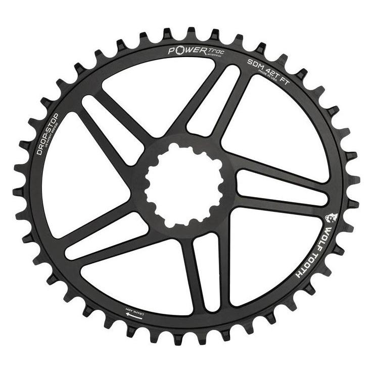 Wolf Tooth PowerTrac Elliptical SRAM GXP Direct Mount Kettenblatt, 38 Z., black (38) (33126967)