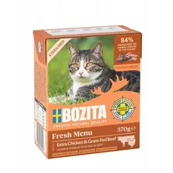BOZITA Fleischstückchen in Gelee mit extra Huhn und Rind 370 g