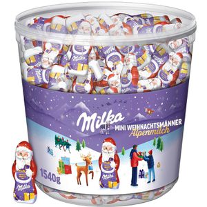 Milka Weihnachtsmann Mini, Höhe 4,5 cm, Alpenmilchschokolade, je 8,8 g, 175 Stück