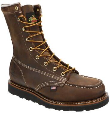 "Thorogood American Heritage 8"" Soft Toe Boot - Mens 8.5 Brown Boot D"