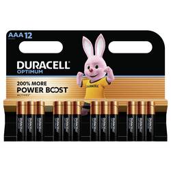 Duracell Optimum Micro (AAA)-Batterie Alkali-Mangan 1.5 V 12 St. 149453