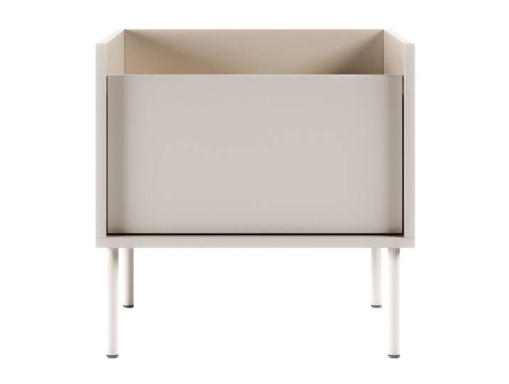 Nachttisch Tovi mit einer Tür, 50 cm, Kaschmir/Lindberg-Eiche