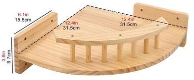 Uplifted Finds Wall Mounted Wooden Cat Climbing Shelves And Scratching Post corner Lookout