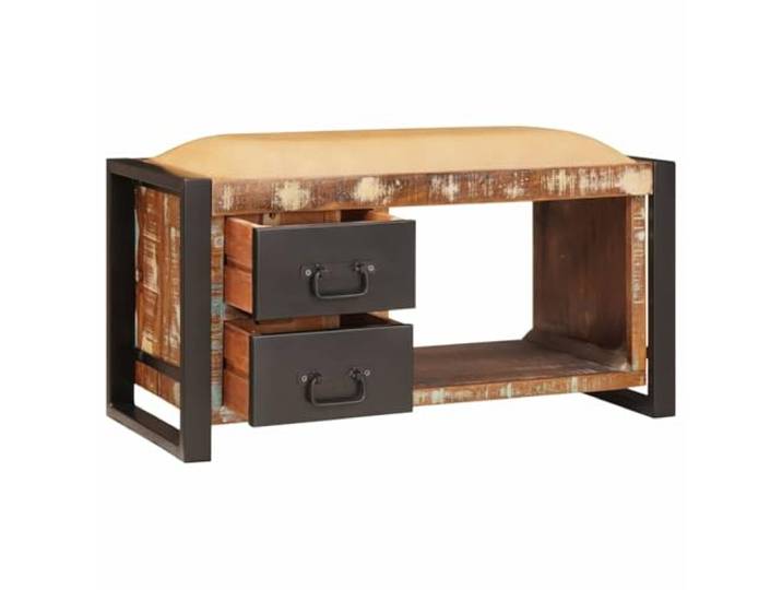 HBBMGYD Aufbewahrungsbank, mehrfarbig, 80 x 35 x 40 cm Rechteckiges Design, Sitz und Aufbewahrung, industrieller Stil, geräumiges Fach, Eingang und Wohnzimmer, Loft-Dekoration