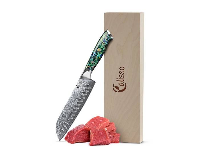 Calisso Santokumesser Japanisches Küchenmesser Abalone Line Santoku