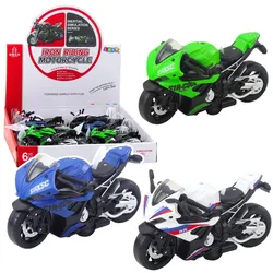Rennsport-Motorrad mit Licht- und Soundmix