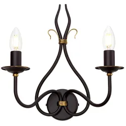 Wandleuchte Lampe Klassisch Vintage Eisen Rost Gold Flurleuchte B 33,7 cm