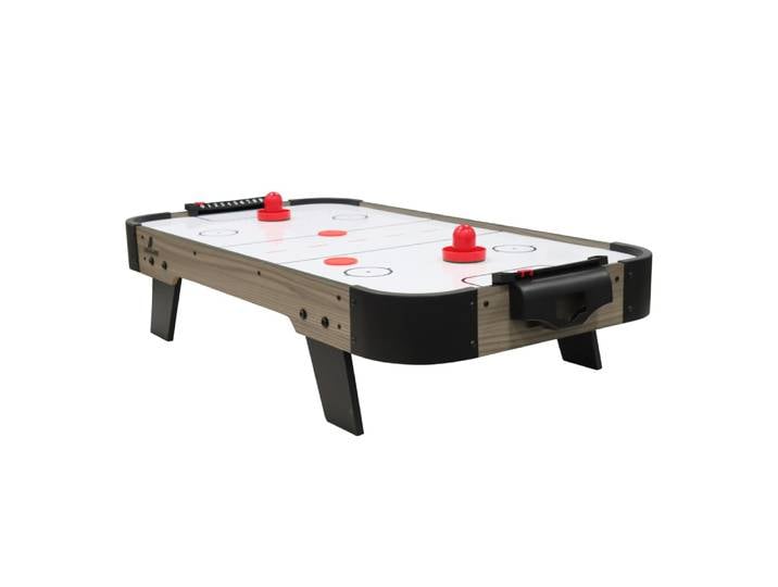 Table de air hockey mini avec accessoires chêne-gris 92x51,5x25 cm