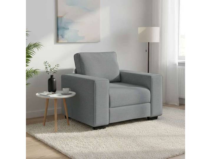 NEW 2026  Fauteuil gris clair 100x77x82 cm tissu L2648