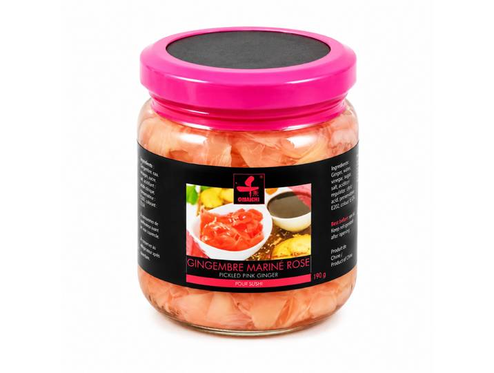 CHIAKI Gingembre rose pour sushi (gari) en bocal, 190 g
