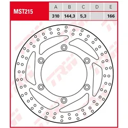 TRW Bremsscheibe MST215 mit Zulassung