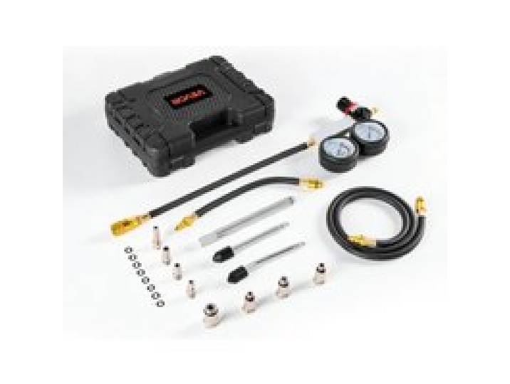 VEVOR Druckverlustprüfer für Motorenzylinder 0-100 psi Manometerbereich, Zylinderdrucktester mit 4 Adaptern & 2 Metallrohren, Kraftfahrzeug Kompressionsprüfset Druckprüfung und Leckratenmessung