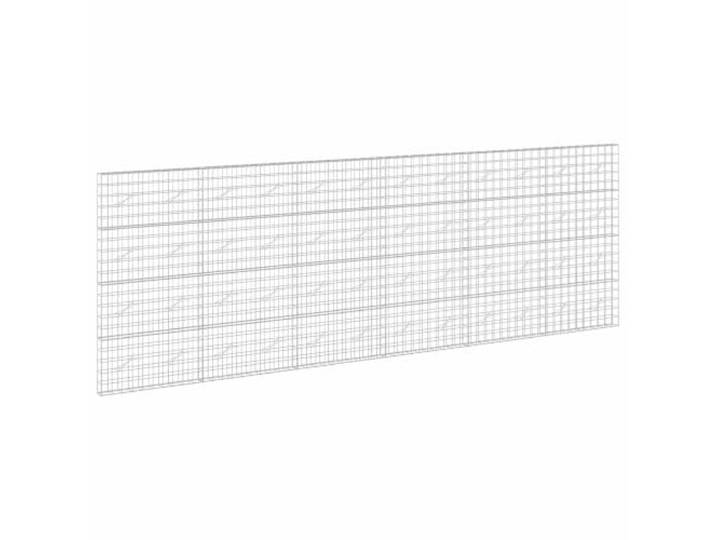 Gabion aus verzinktem Stahl, 600 x 10 x 200 cm, Draht 3,5 mm Verzinkter Stahl, 3,5 mm Draht, Maschenweite 10 x 10 cm, Haken und Clips, für den Außenbereich, Garten, Terrasse