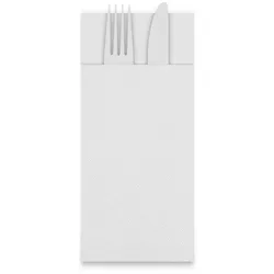 Plock GmbH Bestecktaschen "Point-to-Point" - 32 x 38 cm - weiß - 1/8-Falz - 1250 Taschen