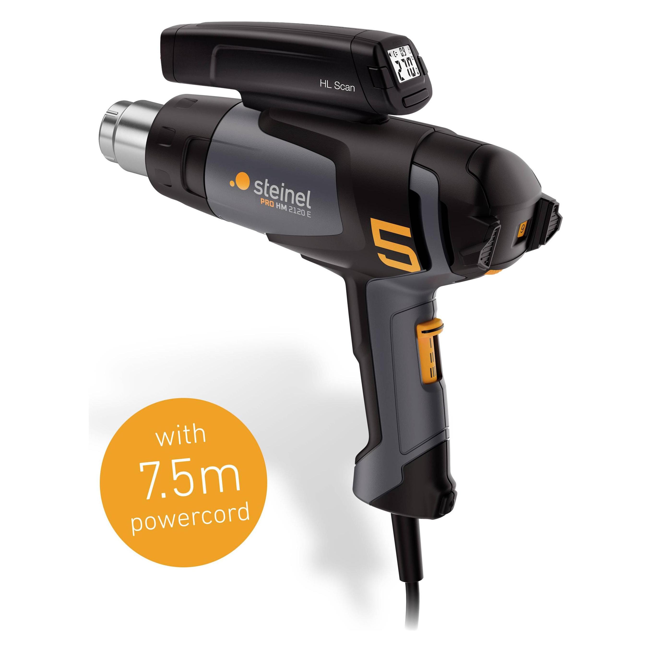 Steinel Heissluftgebläse HM 2120 E im Koffer Carwrapper, 7.5m Kabel, inkl. HL Scan (HM 2120 E Carwrapper set)