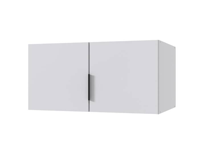 Schrankaufsatz Modena 80cm Weiß/Weiß Spanplatte. Foliert
