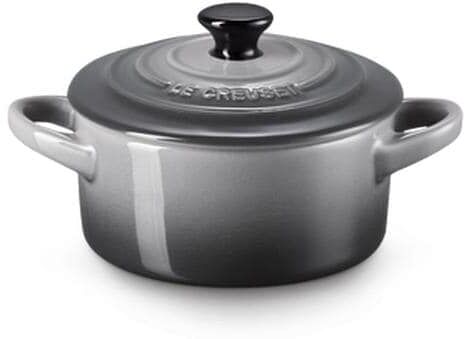 Auflaufform LE CREUSET "Mini Cocette", grau (dunkelgrau), Steinzeug, Auflaufformen, Auflaufform dunkelgrau Einheitsgröße