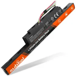 Subtel Akku für Acer Aspire E5-575G, F5-573G, E5-575, E5-573G, E5-573, E5-574G (5200 mAh), Notebook Akku, Schwarz