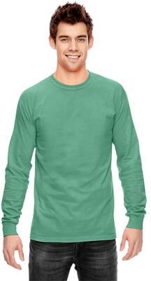 Comfort Colors C6014 Men's Adult Long Sleeve Top in Island Green size 3XL   Cotton 6014, CC6014