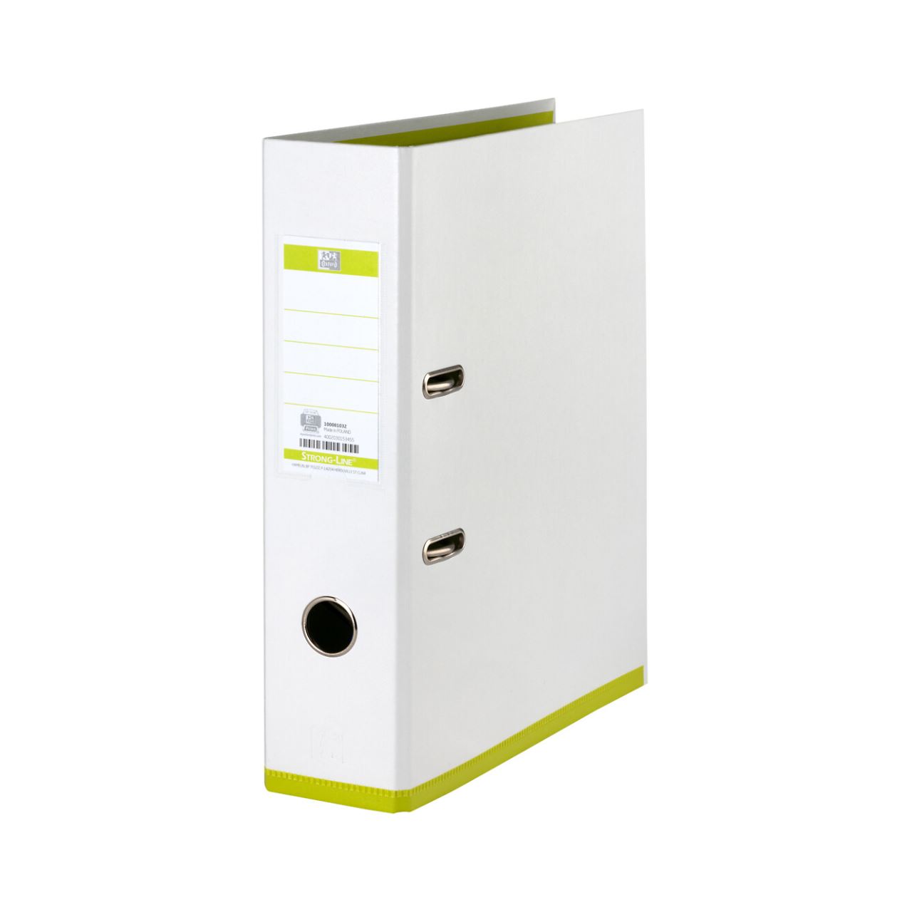OXFORD myColour Strong-Line Ordner weiß Kunststoff 8,0 cm DIN A4 (100081032)