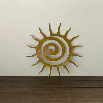 ModernMart Antique Coiled Star Metal Wall Sculpture For Outdoor Wall Decor & Rustic Garden Accent Antique Coiled Star Metal Wall Sculpture For Outdoor Wall Decor & Rustic Garden Accent