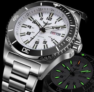 PRiME Automatic Mechanical Watch 44mm, Japan 8205 Movement, Men Diver Luxury Watch, 300M Waterproof Luminous v1031 2