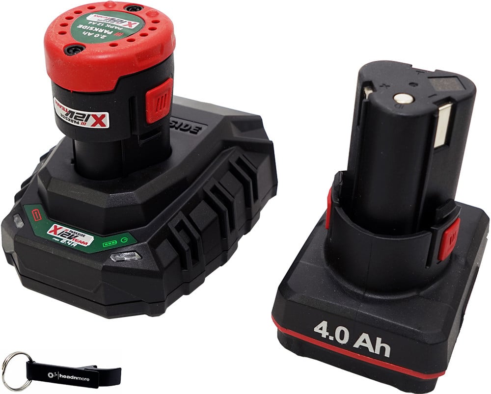 PARKSIDE 12V accuset inclusief 2Ah en 4Ah accu en 2,4A oplader