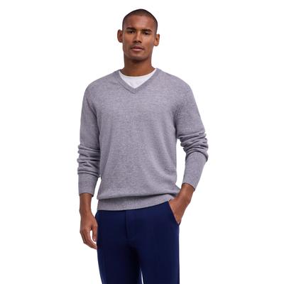 Strickpullover FALKE "Pure Lambswool", Herren, Gr. L, light grau (3400), Pullover Strickpullover