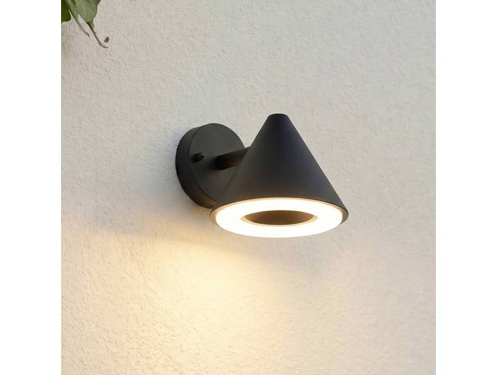 LED Außenwandleuchte Soran Lindby, schwarz, Metall, Modern