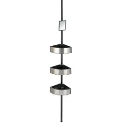 WENKO Teleskop-Duschecke Mod. Premium Big Black, Edelstahl rostfrei