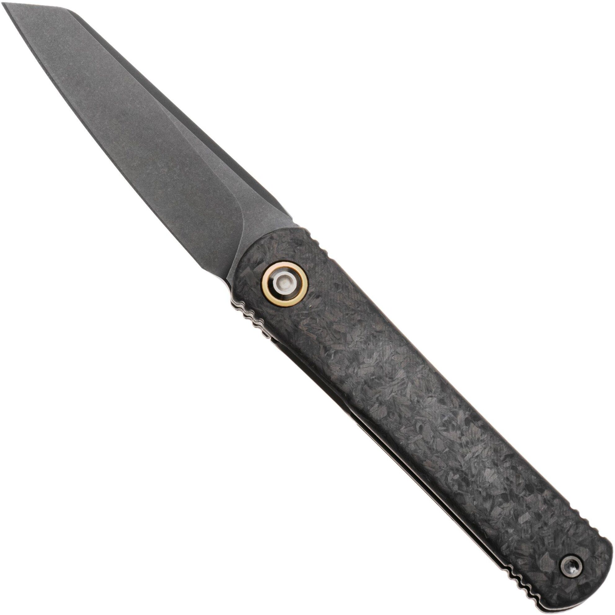 Kizer Feist 3 X Series ZX-3499.3A1 Matte DLC S90V, Titanium &amp; Carbonfiber, coltello da tasca, design di Justin Lundquist x L.F