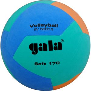 gala-sport Volleyball Soft BV5685S, Trainingsball, blau/grün/orange, 170 Gramm, Größe 5