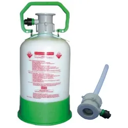 Reinigungsbehälter 5l (Fitting zur Auswahl), Zapfkopf:Flach