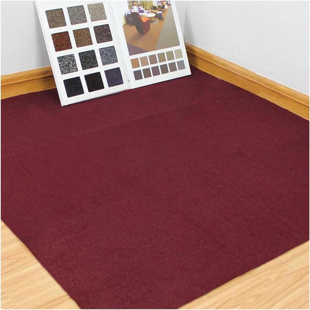 Zelfklevende tapijttegels vierkant Bordeaux - 30 x 30 cm