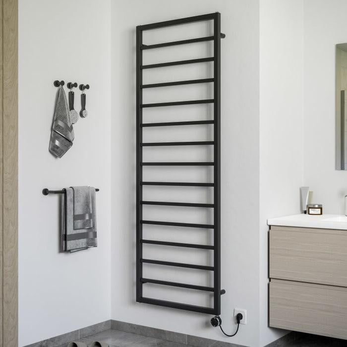 Megabad Sturotec Bath 3 E elektrische badradiator met geïntegreerde ruimtethermostaat, 60 x 172 cm