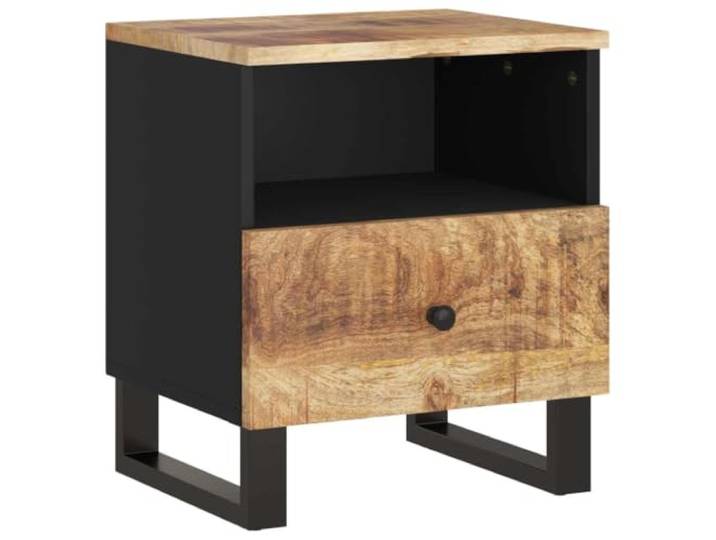 Heofavd Nachttisch Massivholz Mango Beistelltisch 40x31x46cm Industrial