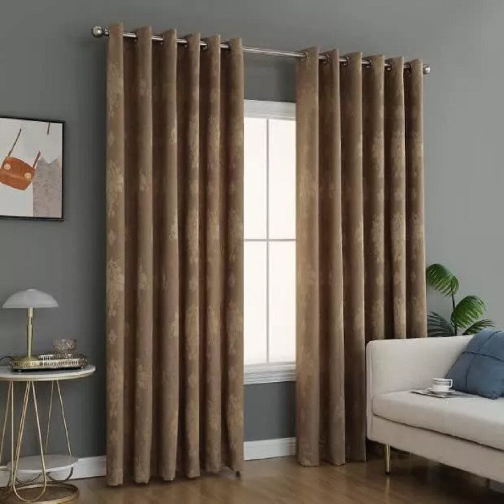 Rosdorf Park Vacaville Room Darkening Curtain Panel Pair Brown 90cm W x 90cm L