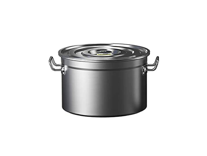 Porzellanschüssel, Stockpots 304 Food Grade Stainless Steel Thickened Household Stockpot, Stand-up Lid, Large Capacity, Evenly Heated, 5 Size)