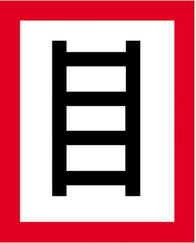 SafetyMarking 11.2692 Hinweisschild Geeignete Stelle zum Anleitern Aluminium (B x H) 200mm x 250mm 1St.