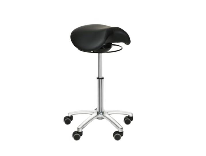Teqler Sattelsitz-Hocker mit Schwing-Mechanismus schwarz
