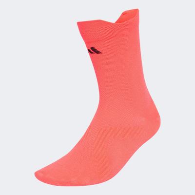 Funktionssocken ADIDAS PERFORMANCE "RUNNING MESSAGE CREW", Damen, Gr. L (43/45), pink (solar turbo, schwarz), Obermaterial: 100% Polyamid, Socken, für Laufen, mit climacool Technologie, neutraler Schnitt