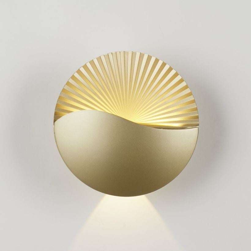 Moderne wandlamp Sunrise Lyora goud/messing