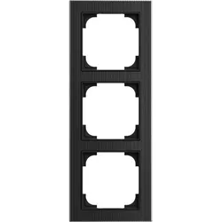 Busch-Jaeger 1723-4025 Abdeckrahmen 3-fach Glas schwarz - Busch-art linear® 2CKA001754A4879 17234025