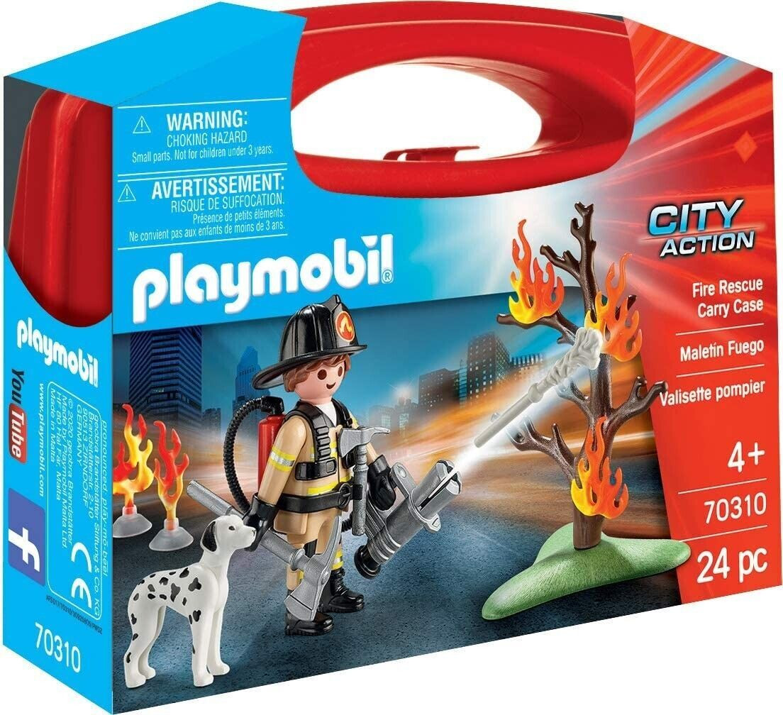 Playmobil City Action brandweerwagen met transportkoffer, meerkleurig